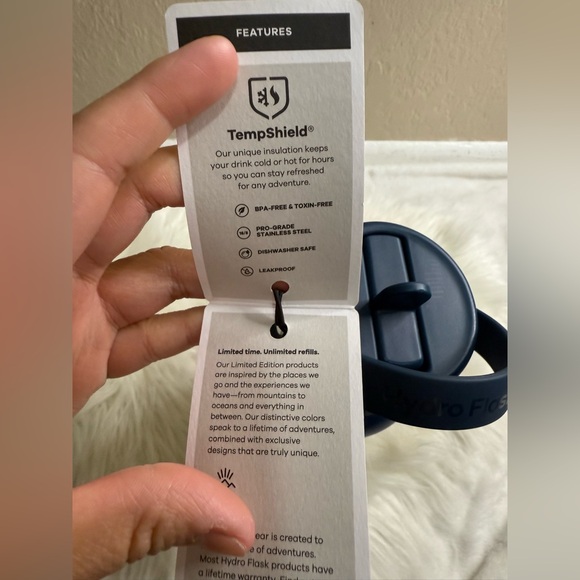 Limited Edition Hydro Flask bottle with Flex Straw Cap in a checkered pattern. - Picture 4 of 8